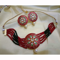 Exotica Collection Fancy Kundan And Meenakari Stone Necklace Set