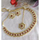 Exotica Collection Fancy Kundan Stone And Pearl Necklace Set