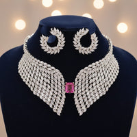 Exotica Collection Classic Shine American Daimond Necklace Set