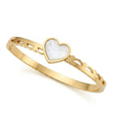 Exotica Collection Stainless Steel  Mother of Pearl Openable Bracelet
