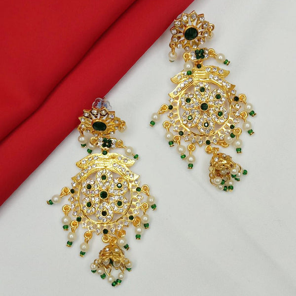 SP Jewellery Gold Plated Austrian Stone Dangler Earrings