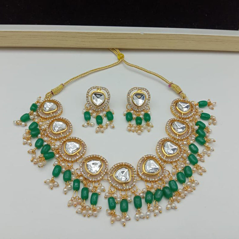 SP Jewellery Gold Plated Crystal Stone Necklace Set