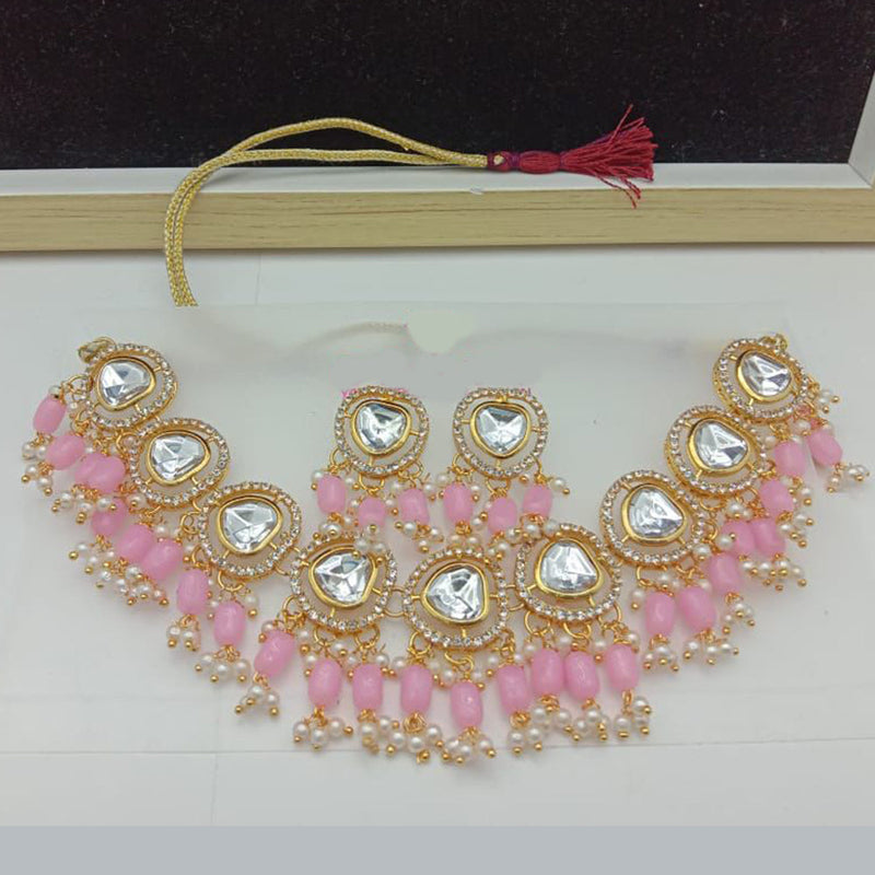 SP Jewellery Gold Plated Crystal Stone Necklace Set