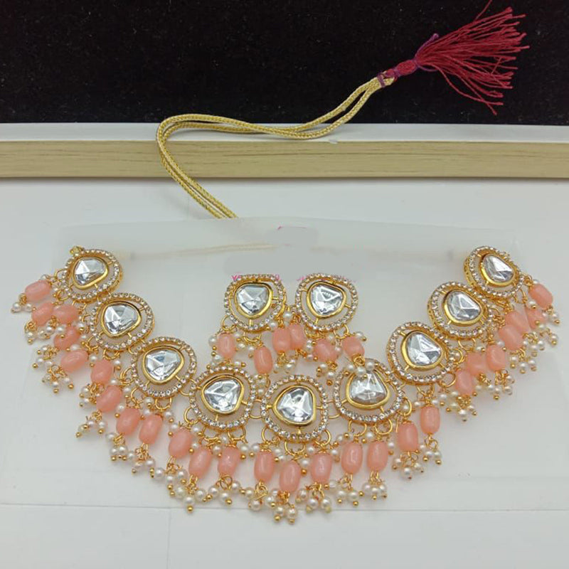 SP Jewellery Gold Plated Crystal Stone Necklace Set