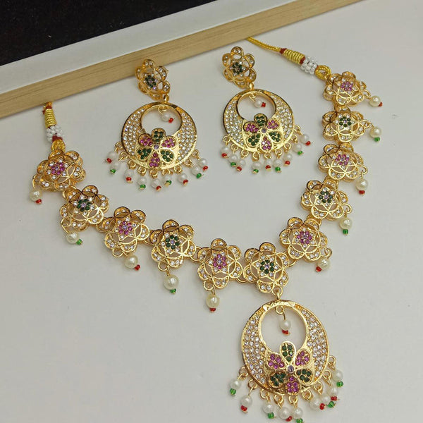 SP Jewellery Gold Plated Austrian Stone Necklace Set