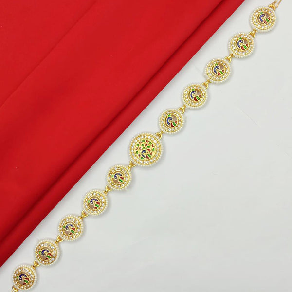 SP Jewellery Gold Plated Austrian Stone And Pearl Sheeshphool