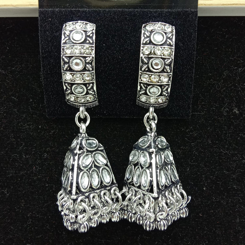 SP Jewellery Oxidised Plated Jhumki Earrings