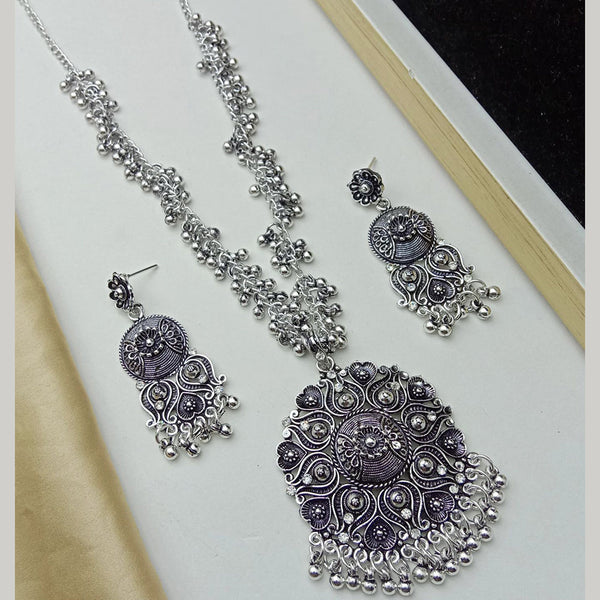 SP Jewellery Oxidised Plated Necklace Set