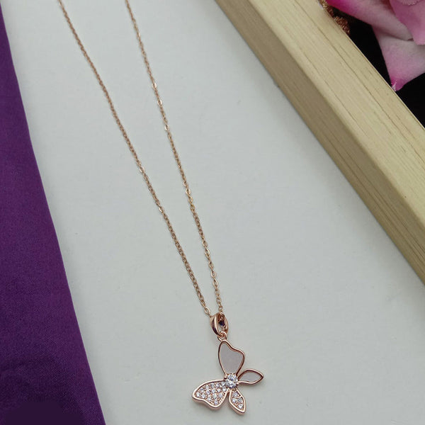 SP Jewellery Rose Gold Plated Chain Pendant