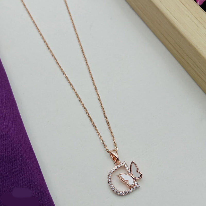 SP Jewellery Rose Gold Plated Chain Pendant