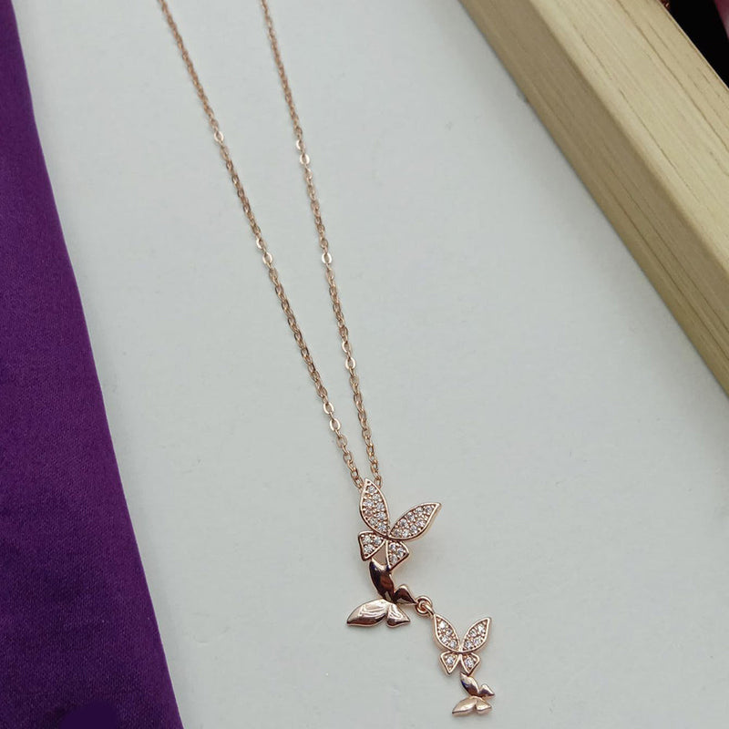 SP Jewellery Rose Gold Plated Chain Pendant