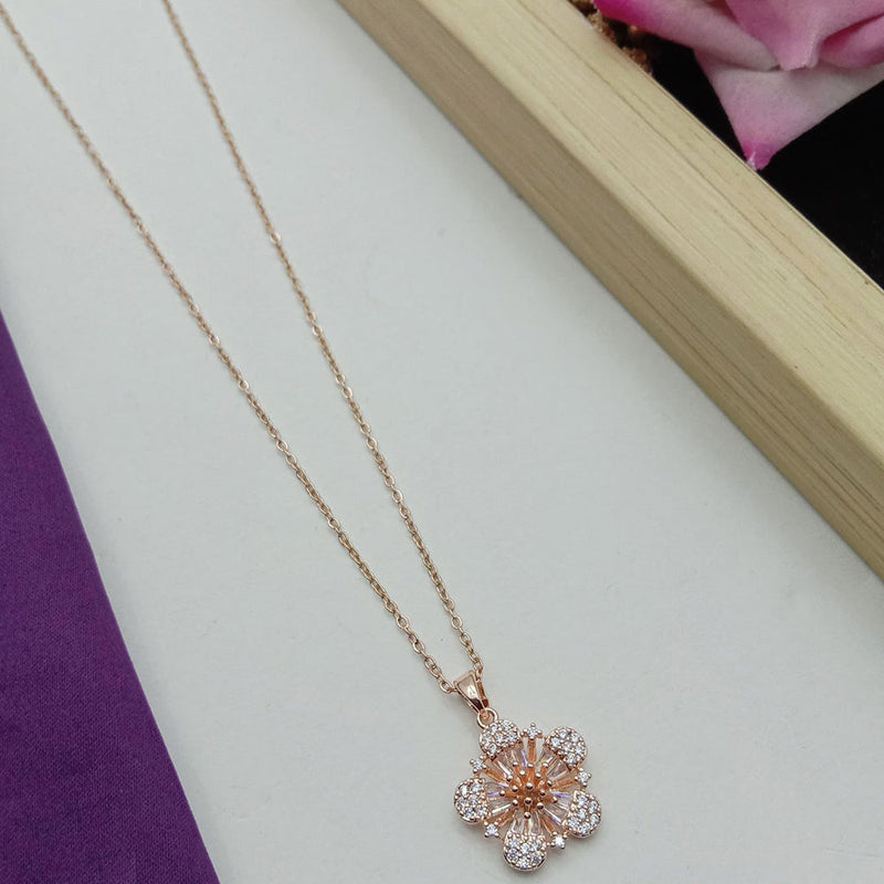 SP Jewellery Rose Gold Plated Chain Pendant