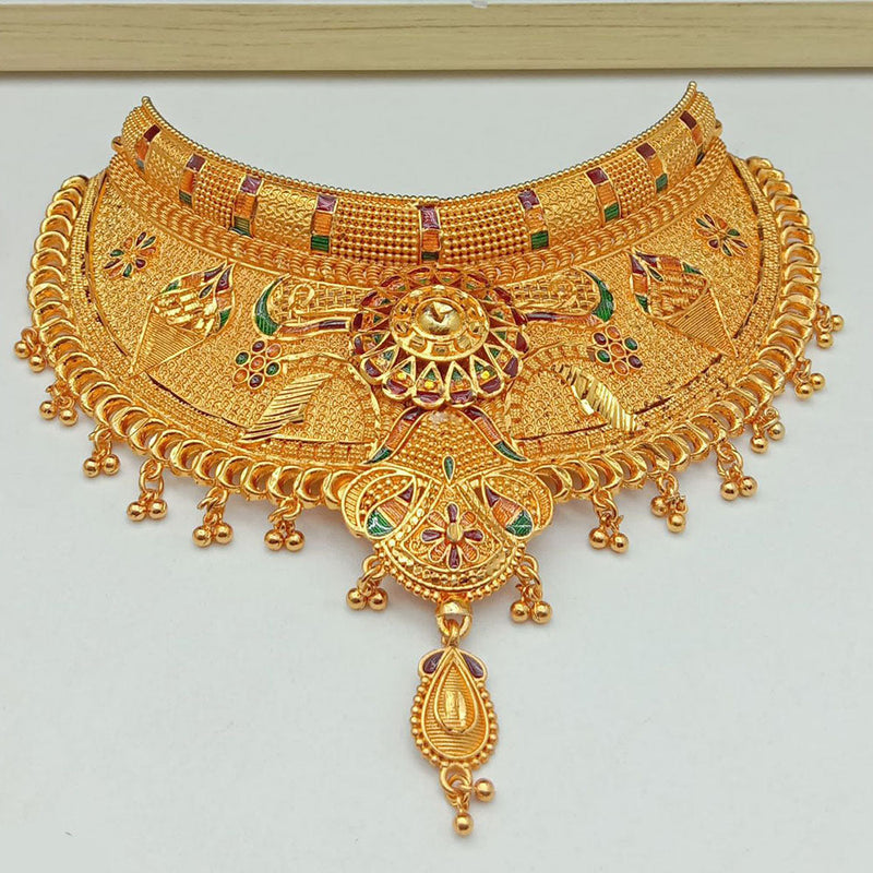 SP Jewellery Gold Plated Choker Necklace Set