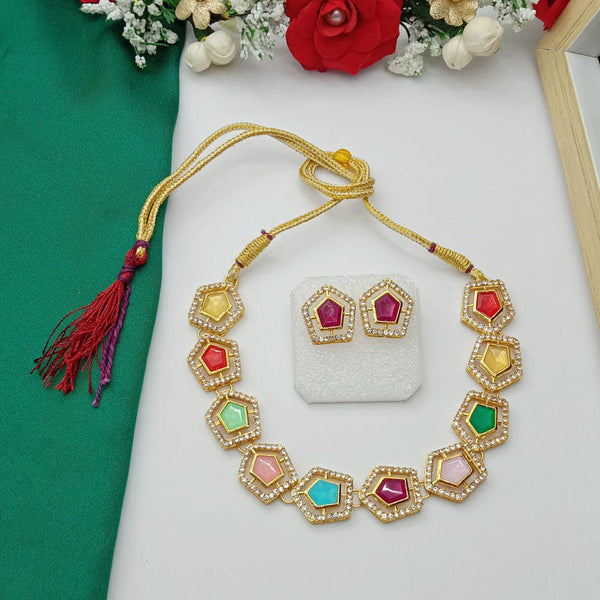 SP Jewellery Gold Plated Austrian Stone Necklace Set