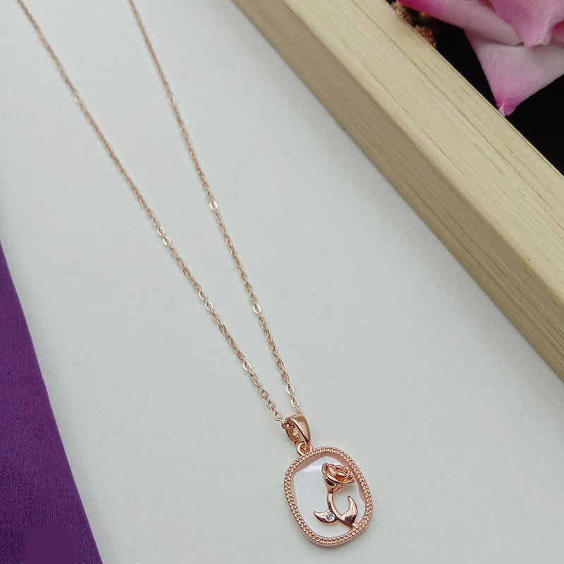 SP Jewellery Rose Gold Plated Chain Pendant