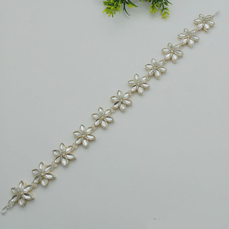 SP Jewellery Crystal Stone Sliver Plated Sheeshphool