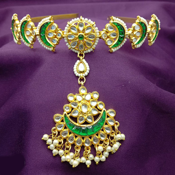 SP Jewellery Gold Plated Sheeshphool Hairband