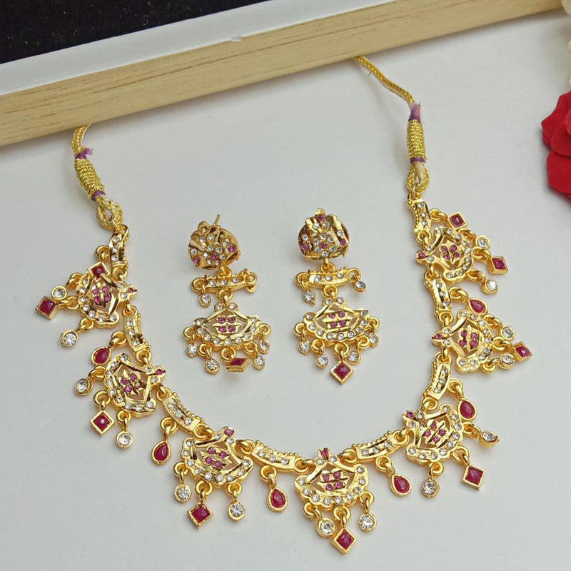 SP Jewellery Gold Plated Austrian Stone Necklace Set