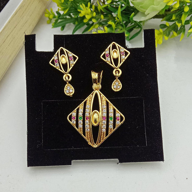 SP Jewellery Gold Plated Austrian Stone Pendant Set