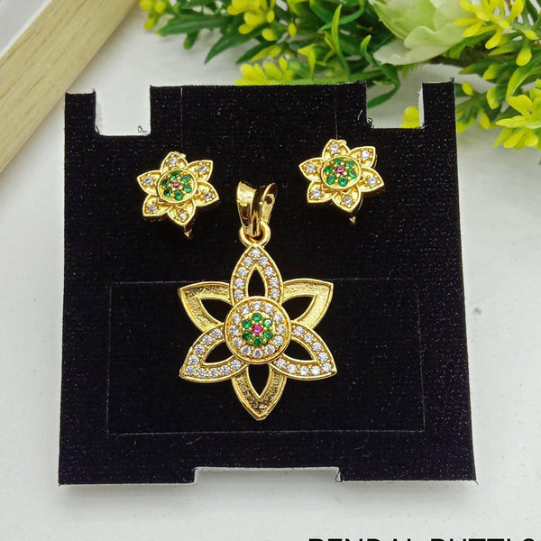 SP Jewellery Gold Plated Austrian Stone Pendant Set