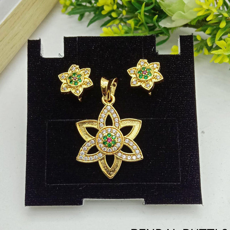 SP Jewellery Gold Plated Austrian Stone Pendant Set