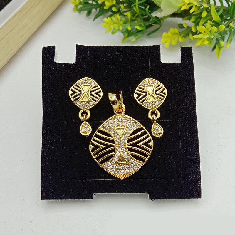 SP Jewellery Gold Plated Austrian Stone Pendant Set