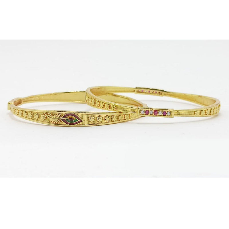 SP Jewellery Gold Plated Austrian Stone Bangle Set