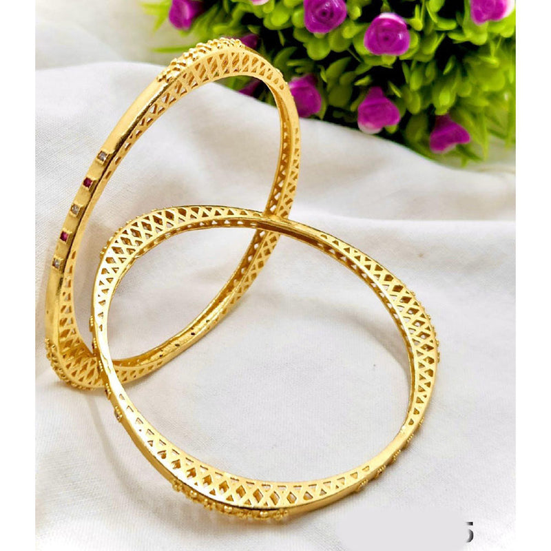 SP Jewellery Gold Plated Austrian Stone Bangle Set