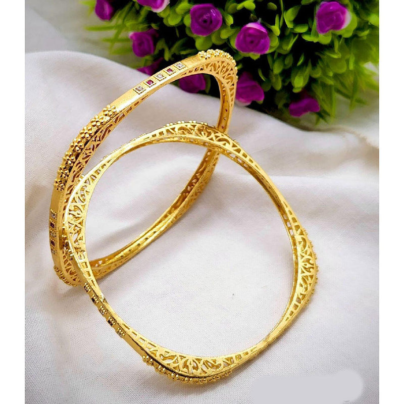 SP Jewellery Gold Plated Austrian Stone Bangle Set