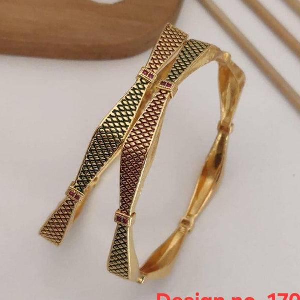 SP Jewellery Gold Plated Austrian Stone Bangle Set