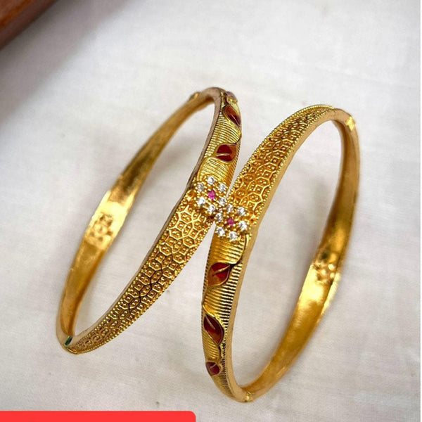 SP Jewellery Gold Plated Austrian Stone Bangle Set