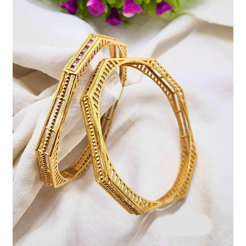 SP Jewellery Gold Plated Austrian Stone Bangle Set