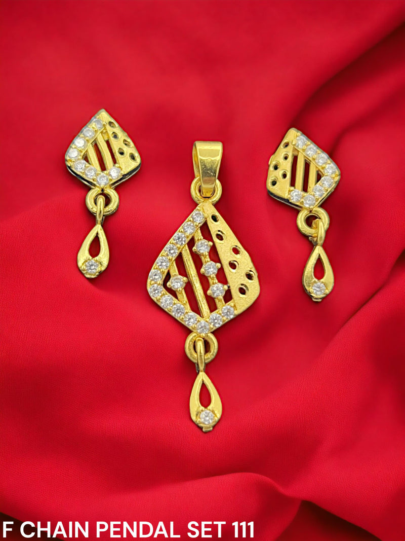 SP Jewellery Gold Plated Austrian Stone Pendant Set