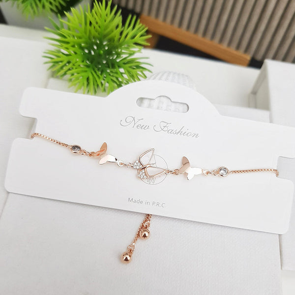 SP Jewellery Rose Gold Plated Austrian Stone Adjustable Bracelet