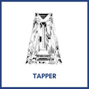 Golay Buchel Taper Baguette Prince Cut Shape Cubic Zirconia Stone (2x1.5x1mm to 4x2x1.5mm)