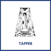 Golay Buchel Taper Baguette Prince Cut Shape Cubic Zirconia Stone (2x1.5x1mm to 4x2x1.5mm)