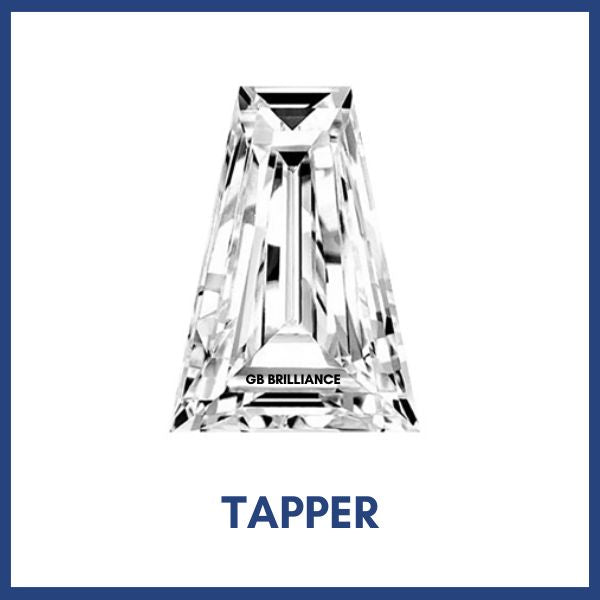 Golay Buchel Taper Baguette Prince Cut Shape Cubic Zirconia Stone (2x1.5x1mm to 4x2x1.5mm)