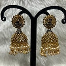 Infinity Jewels Gold Plated Jhumki Earrings