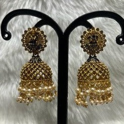 Infinity Jewels Gold Plated Jhumki Earrings