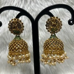 Infinity Jewels Gold Plated Jhumki Earrings