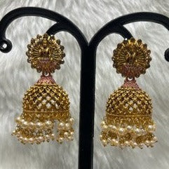 Infinity Jewels Gold Plated Jhumki Earrings