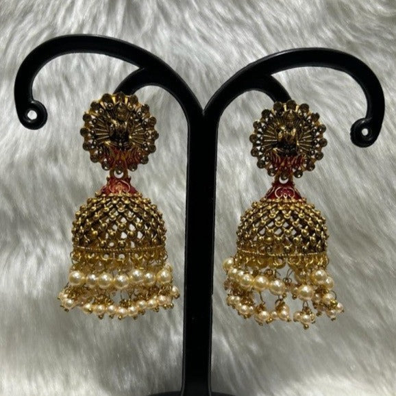 Infinity Jewels Gold Plated Jhumki Earrings