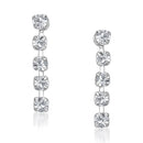 Urthn White Austrian Stone Necklace Set With Maang Tikka (Pack Of 6)