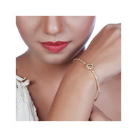 Urthn Austrian Stone Gold Plated Necklace Set With Bracelet (Pack Of 6)
