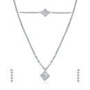Urthn Silver Plated Necklace Set With Bracelet (Pack Of 6)