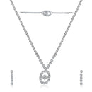 Urthn Silver Plated Necklace Set With Bracelet (Pack Of 6)