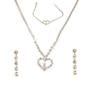 Urthn Silver Plated Necklace Set With Bracelet (Pack Of 6)