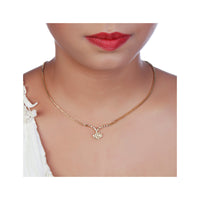 Urthn Gold Plated Stone Necklaces Set with Bracelet (Pack Of 6)