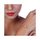 Urthn Gold Plated Stone Necklaces Set with Bracelet (Pack Of 6)