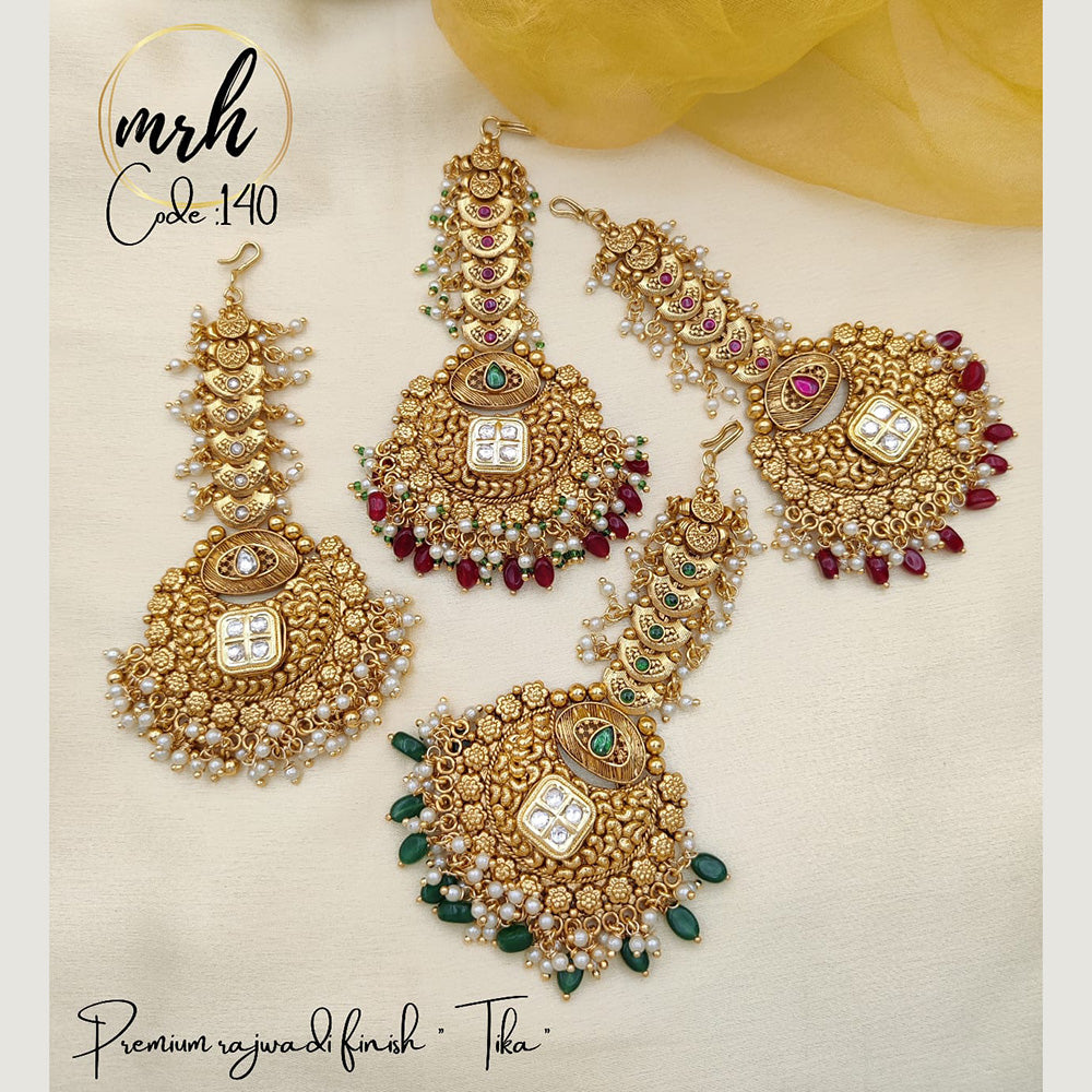 Jewel Addiction Copper Gold Plated Mangtikka